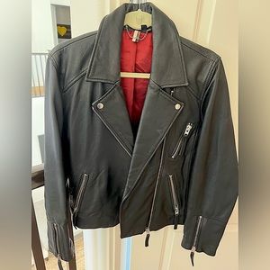 Real Leather Top Shop Moto Jacket